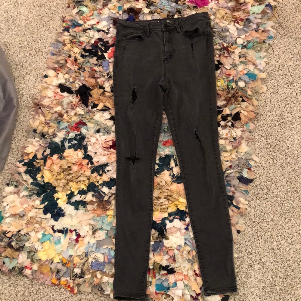 Black ripped jeans